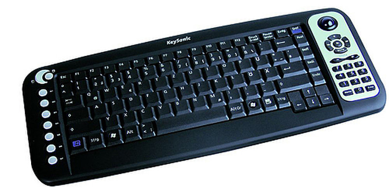 KeySonic ACK-616 RF Беспроводной RF QWERTZ Черный клавиатура