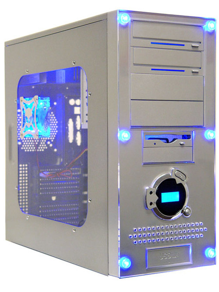 Apevia X-Dreamer II Metal Case w/ Side Window-Silver Midi-Tower 420W Silver computer case