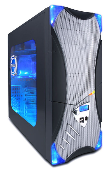 Apevia X-Plorer Metal Case w/ Side Window-Silver Midi-Tower Black,Silver computer case