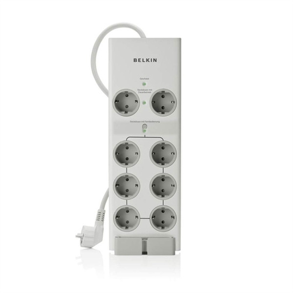 Belkin BG108000CB2M 8AC outlet(s) 2m Weiß Spannungsschutz