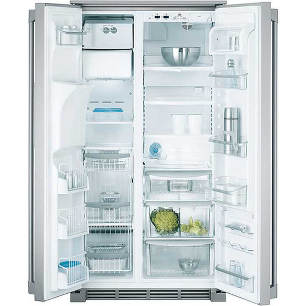 AEG S75628KG Koelcenter RVS Встроенный 357л Нержавеющая сталь side-by-side холодильник
