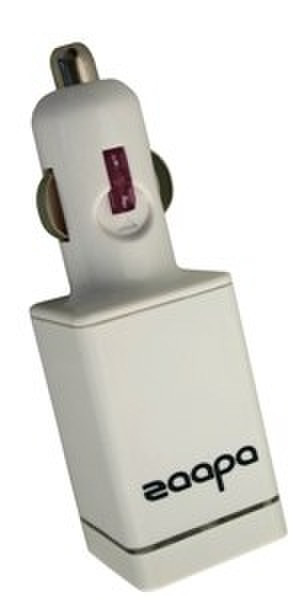 Zaapa Dual USB car charger Auto Weiß Ladegerät für Mobilgeräte