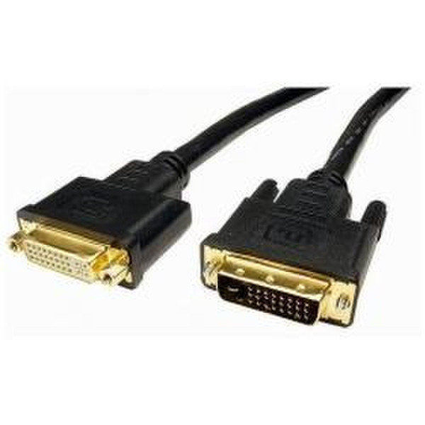Nilox DVI-D M/F 3.0m 3m DVI-D DVI-D Black DVI cable