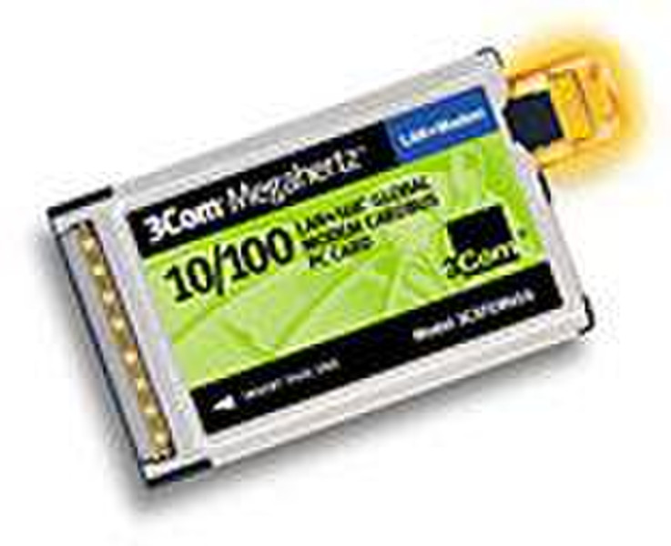3com 10 100 LAN plus 56K modem Cardbus 56Kbit/s modem
