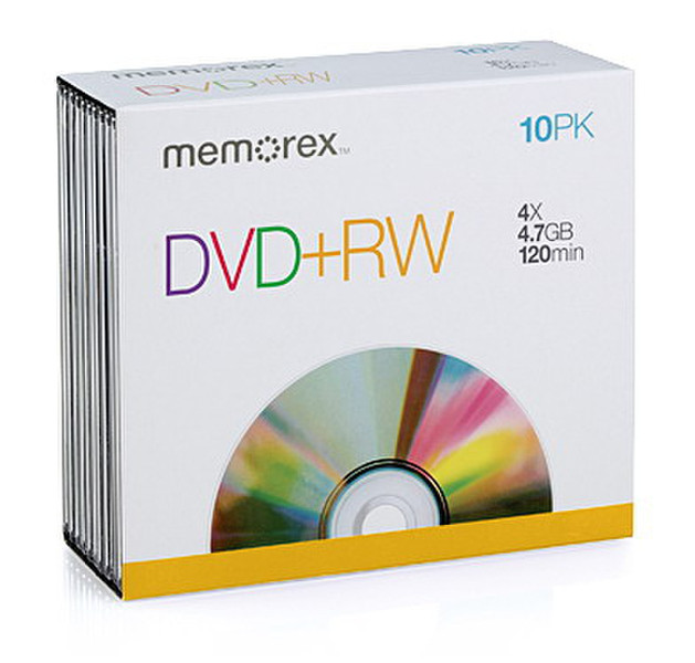 Memorex DVD+RW, 4.7GB, 4x, 10 Pack 4.7GB DVD+RW 10pc(s)