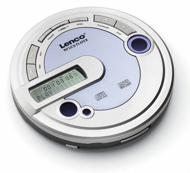 Lenco CDP-4520 mp3 Portable CD player Cеребряный