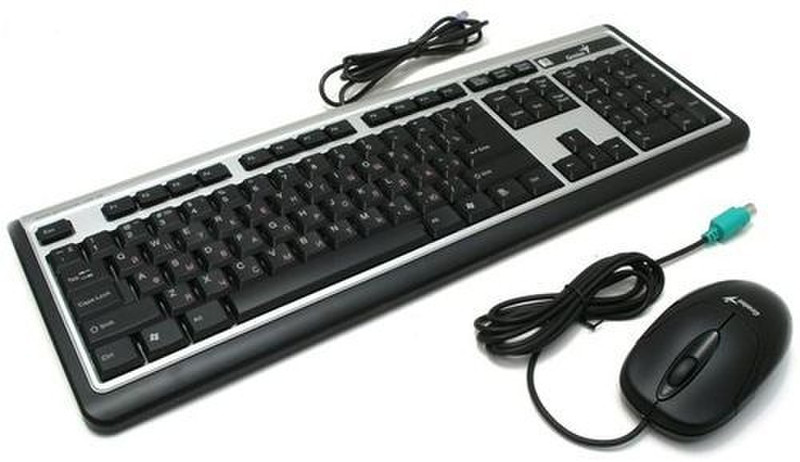 Genius SlimStar C100 PS/2 QWERTY Черный клавиатура