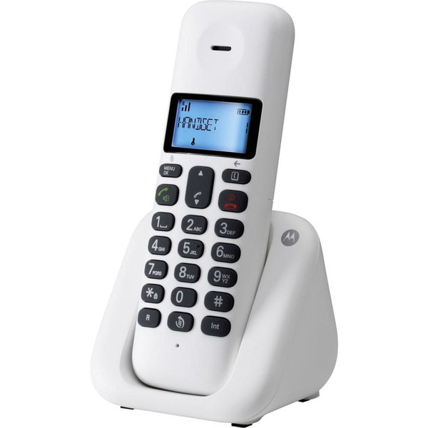 Motorola T301 DECT Anrufer-Identifikation Schwarz, Weiß