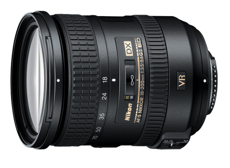 Nikon AF-S DX NIKKOR 18-200mm f/3.5-5.6G ED VR II SLR Tele zoom lens Black