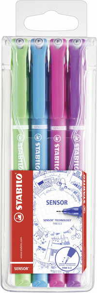 Stabilo 189/4-01 Blue,Green,Pink,Violet 4pc(s) fineliner