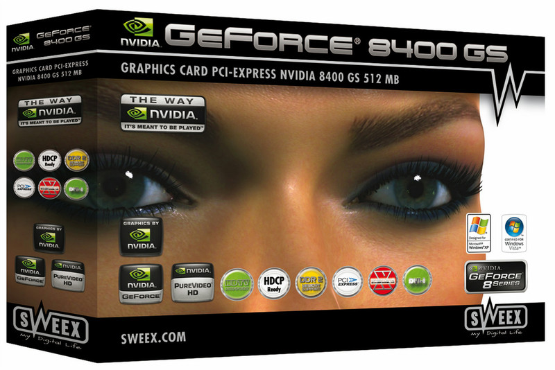 Sweex PCI-Express Nvidia 8400 GS 512 MB GeForce 8400 GS GDDR2