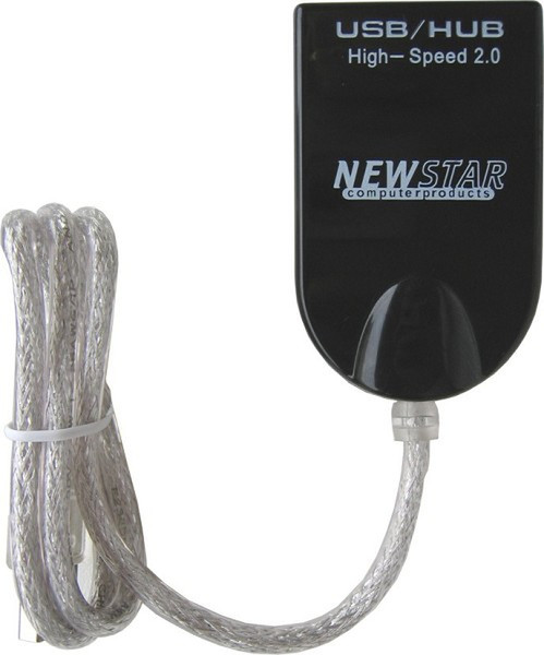 Newstar NSUSB124HT 480Мбит/с Черный хаб-разветвитель