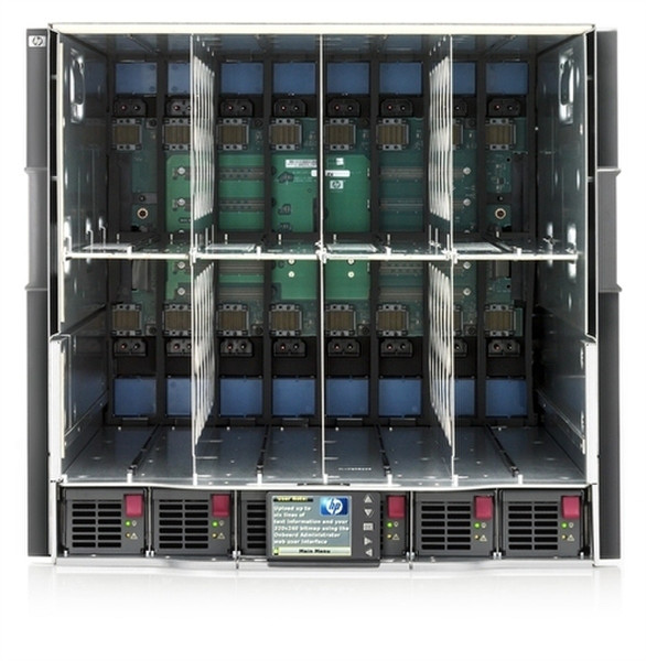 HP BladeSystem c7000 enclosure + 4 x ProLiant BL460c G6 + Flex-10 Настольный 2400Вт Черный системный блок