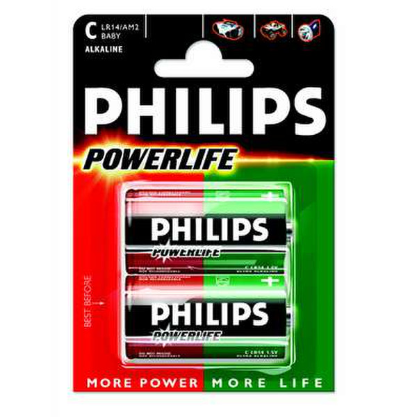 Philips C/LR14 Powerlife battery Щелочной 1.5В батарейки