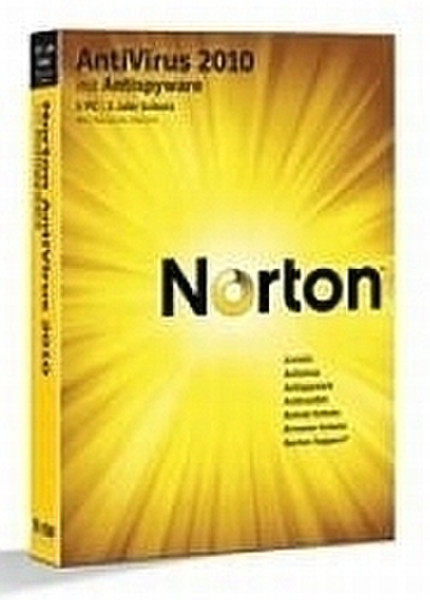 Symantec Norton AntiVirus 2010 3Benutzer 1Jahr(e) Deutsch