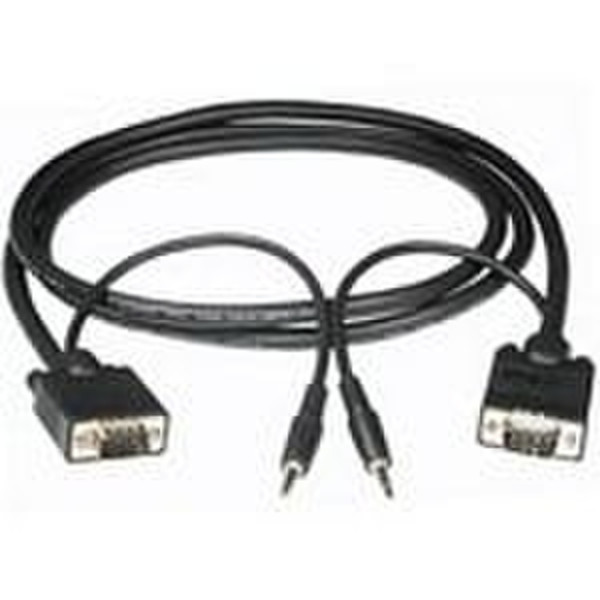 C2G 25m HD15 M/M UXGA Monitor Cable with 3.5mm Audio 25m VGA (D-Sub) + 3.5mm Schwarz VGA-Kabel