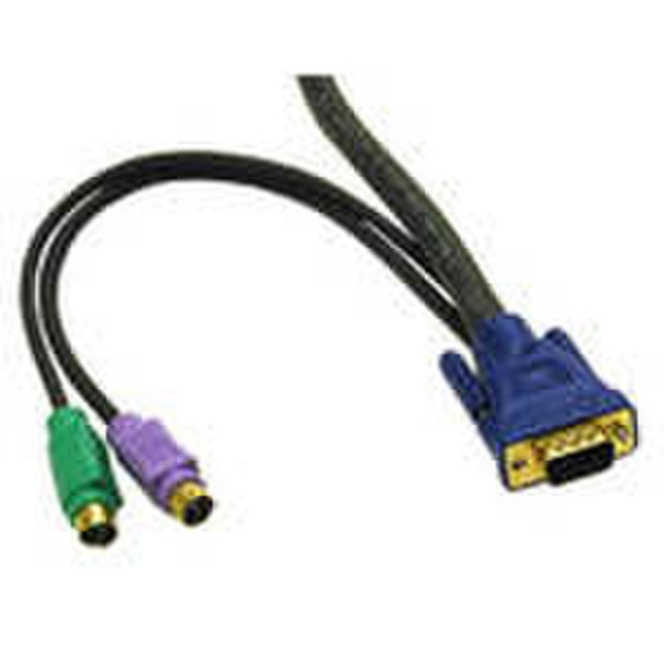 C2G 5m KVM Cable HD15 VGA M/M 5m Schwarz Tastatur/Video/Maus (KVM)-Kabel