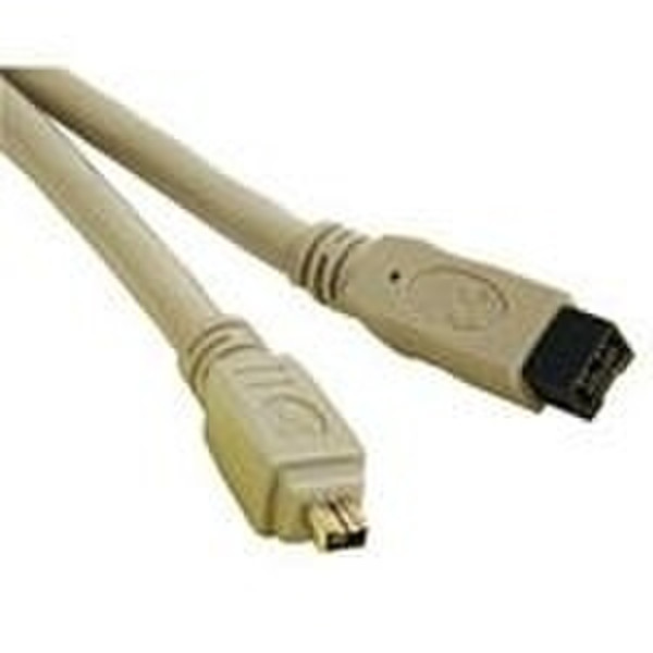 C2G 3m IEEE-1394B 9-pin/4-pin Cable 3m Grau Firewire-Kabel