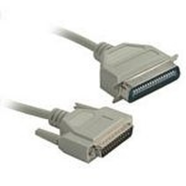 C2G 15m IEEE-1284 DB25/C36 Cable 15m Grey printer cable