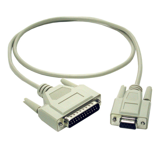 C2G 2m DB9 F/DB25 M Cable 2m DB25 DB9 Grey serial cable