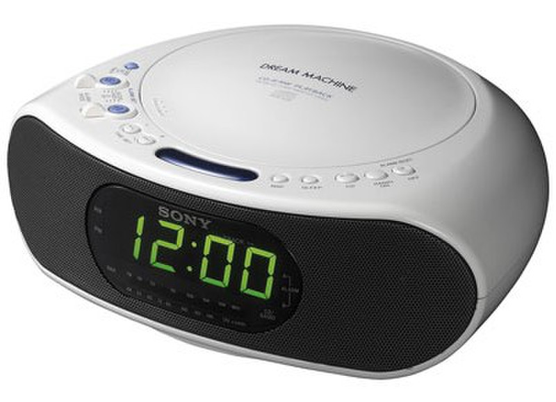 Sony Compact CD Clock Radio ICF-CD837 Silver Часы Аналоговый Cеребряный радиоприемник