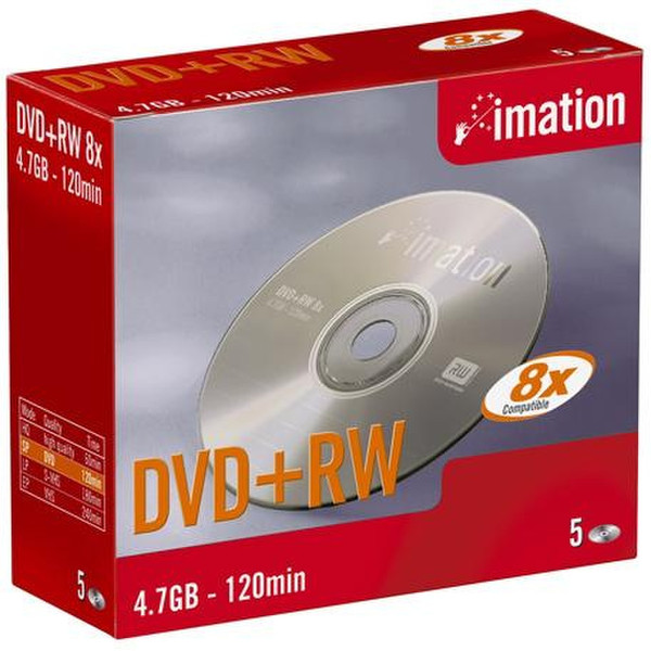 Imation DVD+RW 4.7Gb 8x (5) 4.7GB DVD+RW 5pc(s)