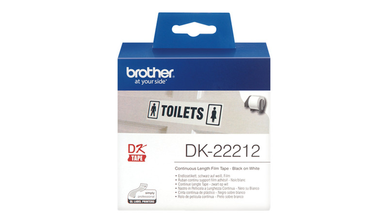 Brother DK-22212 Черный на белом DK этикеточная лента