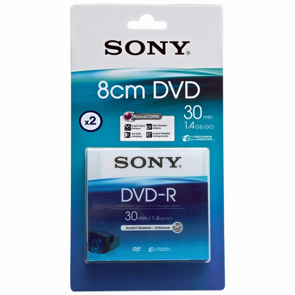 Sony 2DMR30A-BT чистый DVD