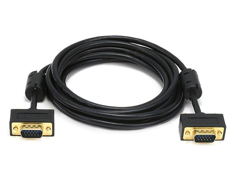 Monoprice VGA/VGA, M/M, 3.048 m 3.048м VGA (D-Sub) VGA (D-Sub) Черный VGA кабель