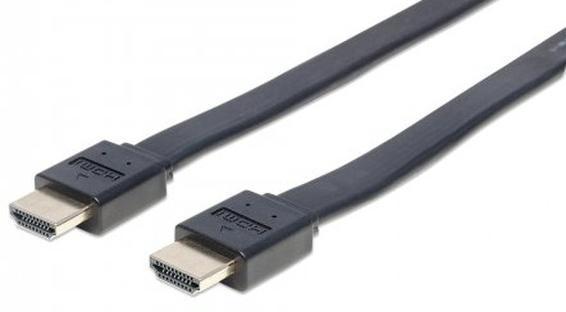 Manhattan 394390 0.5м HDMI HDMI Черный HDMI кабель