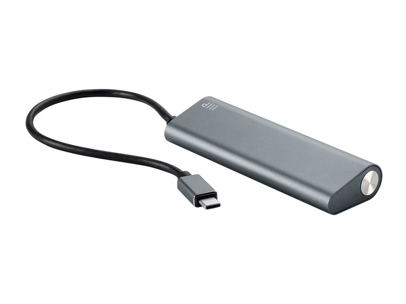 Monoprice 14908 USB 3.0 (3.1 Gen 1) Type-C Черный, Серый хаб-разветвитель