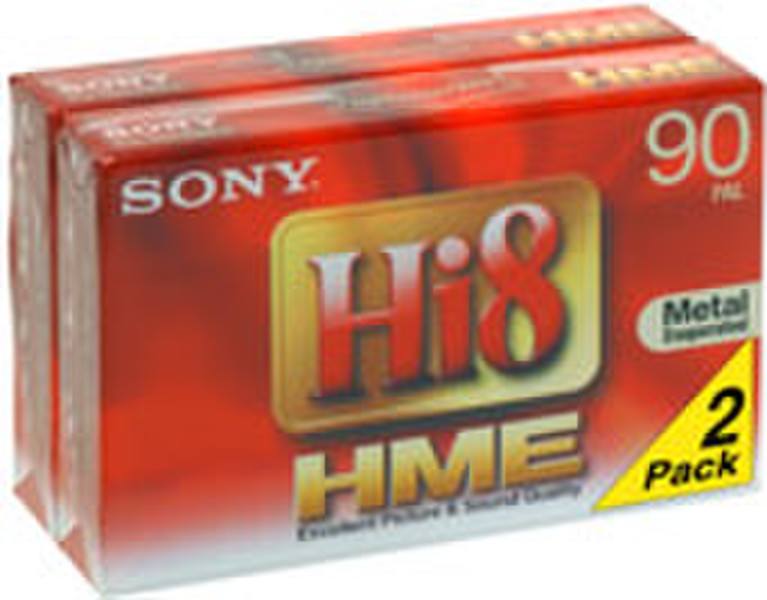 Sony 2E590HME 2-pack Hi8 ME Camcorder Tape Hi8 blank video tape