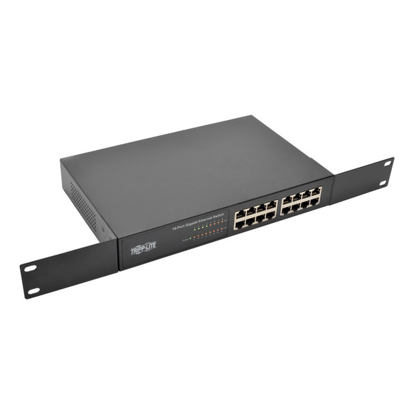 Tripp Lite NG16 Неуправляемый Gigabit Ethernet (10/100/1000) 1U Черный сетевой коммутатор