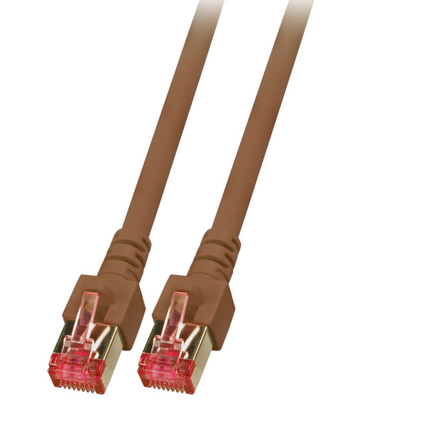 EFB Elektronik Patchkabel RJ45 S/FTP Cat6 3 m braun 3m Cat6 S/FTP (S-STP) networking cable