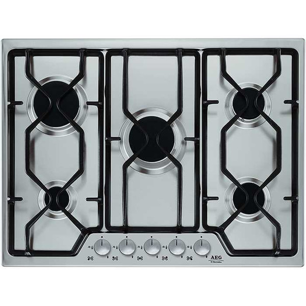 AEG 25774GM built-in gas heater Встроенный Gas hob Cеребряный