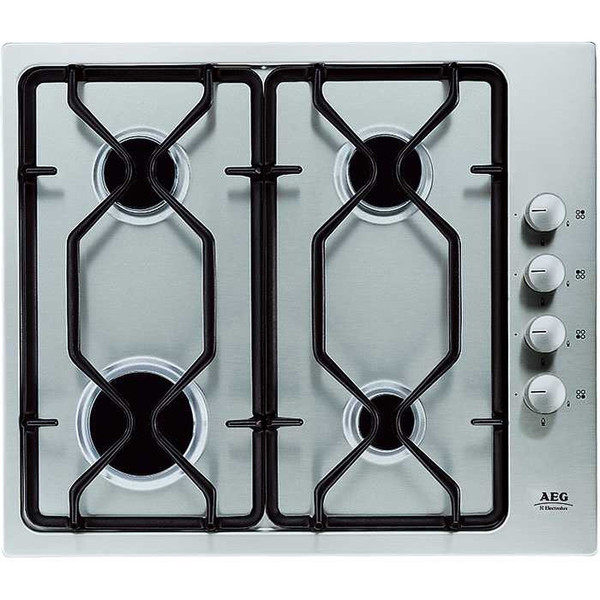 AEG 34604GM built-in gas heater built-in Gas hob Silver