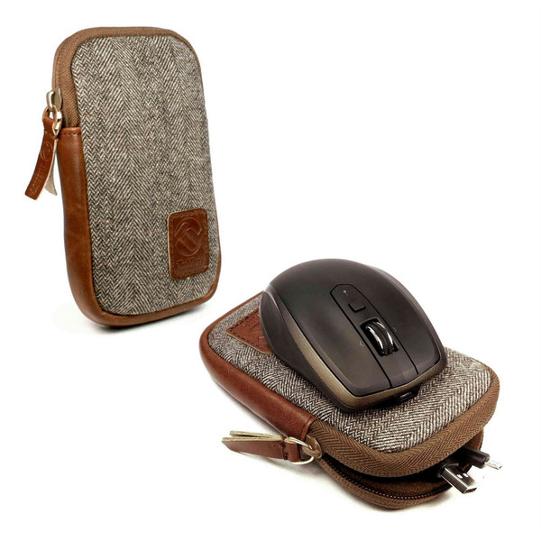 Tuff-Luv J6_23_5055261863852 Mouse Wallet Brown,Grey peripheral device case