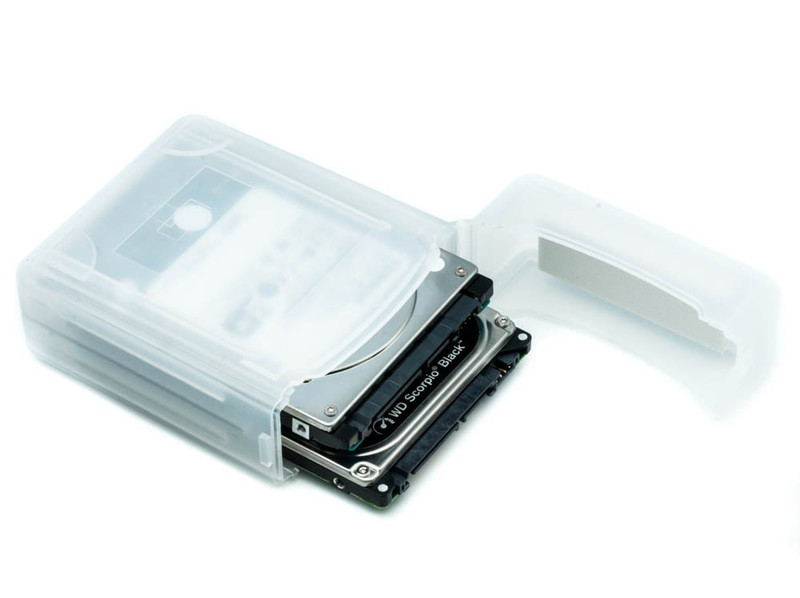 Qumox QU-3X-2.5X2W Cover case Weiß HDD/SDD-Gehäuse