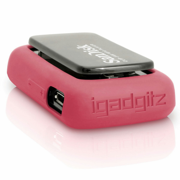 iGadgitz U3903 Cover case Pink MP3/MP4-Schutzhülle