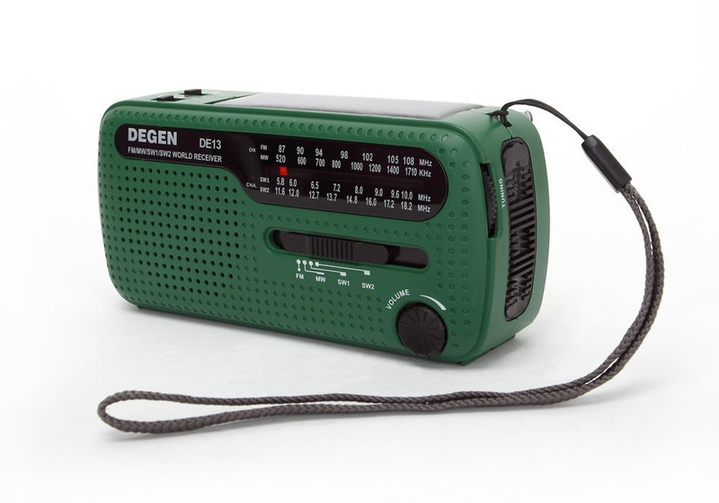Zogin 6052847388982 Portable Analog Green radio