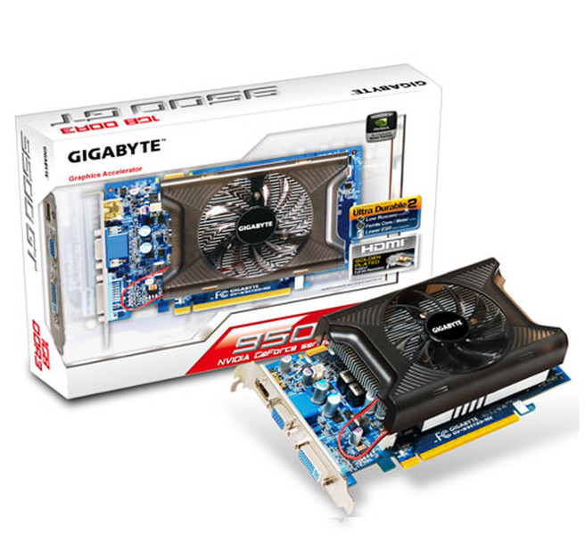 Gigabyte GV-N95TD3-1GI GeForce 9500 GT 1ГБ GDDR3 видеокарта