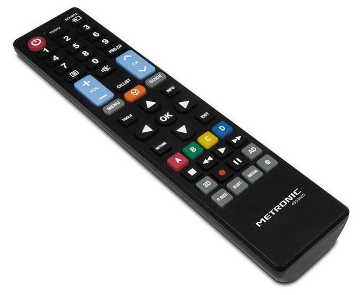 Metronic 495341 IR Wireless Press buttons Black remote control