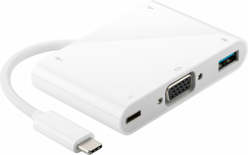 Wentronic 71432 USB 3.0 (3.1 Gen 1) Type-C 5000Мбит/с Белый хаб-разветвитель