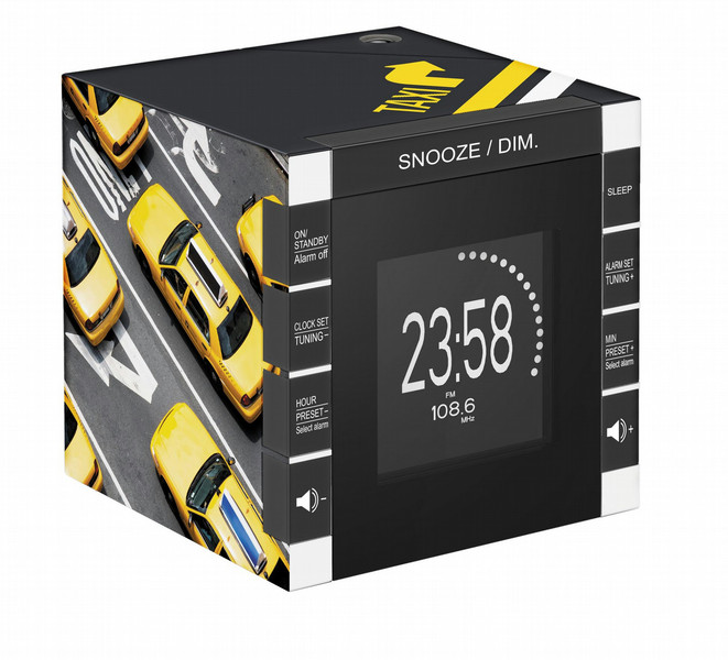 Bigben Interactive RR70PTAXI Часы Цифровой Черный, Серый, Желтый радиоприемник