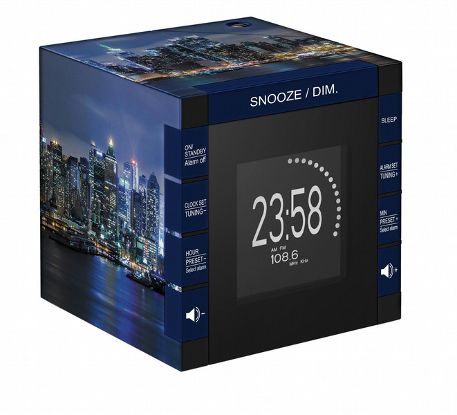 Bigben Interactive RR70PNYBYNIGHT Часы Цифровой Черный, Синий радиоприемник