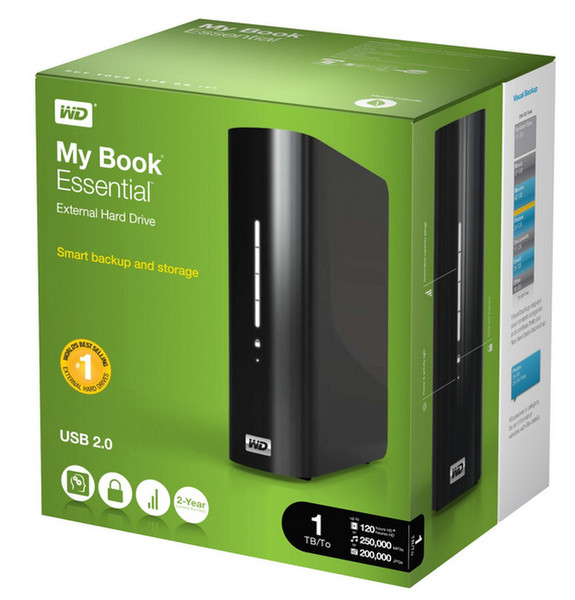 Western Digital My Book Essential 1TB 2.0 1000GB Schwarz Externe Festplatte