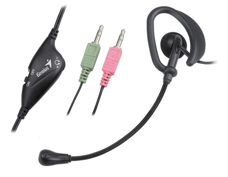 Genius HS-105 Monaural Ear-hook Black headset
