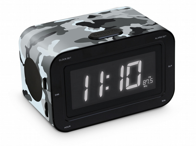 Bigben Interactive RR30ARMY Часы Аналоговый Черный, Серый радиоприемник