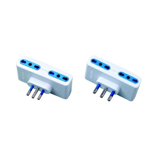 Nilox ADATTATORE 16A 4 BIPASSO BIANCO CEI 23-16/VII CEI 23-16/VII White cable interface/gender adapter