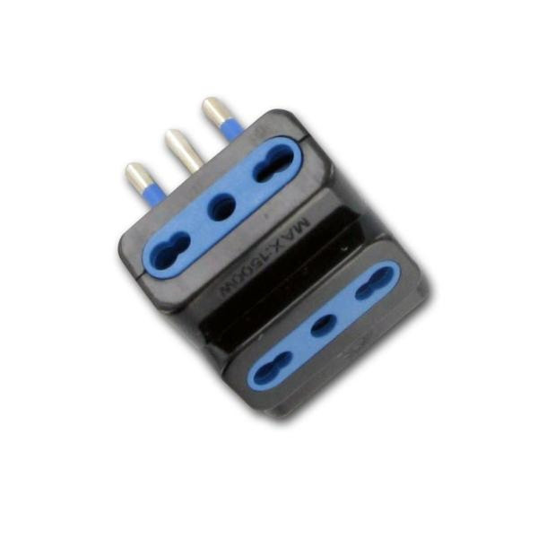 Nilox ADATTATORE 10A 3 BIPASSO NERO CEI 23-16/VII CEI 23-16/VII Black cable interface/gender adapter